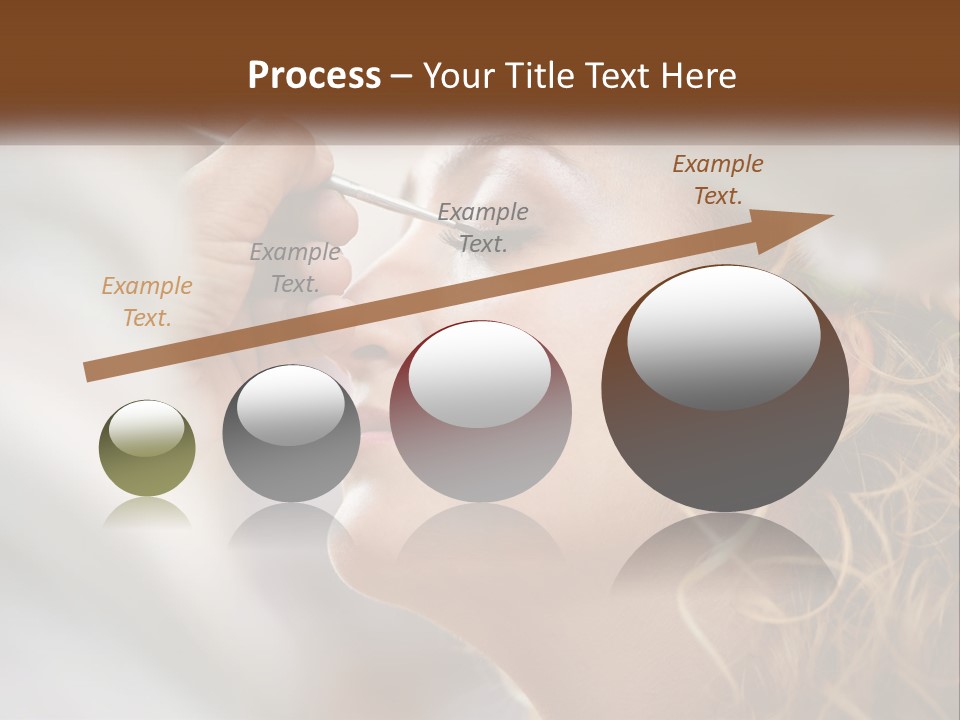 A Woman Getting Her Makeup Done By A Professional Makeup Artist PowerPoint Template