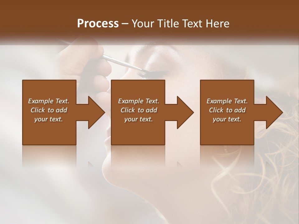 A Woman Getting Her Makeup Done By A Professional Makeup Artist PowerPoint Template