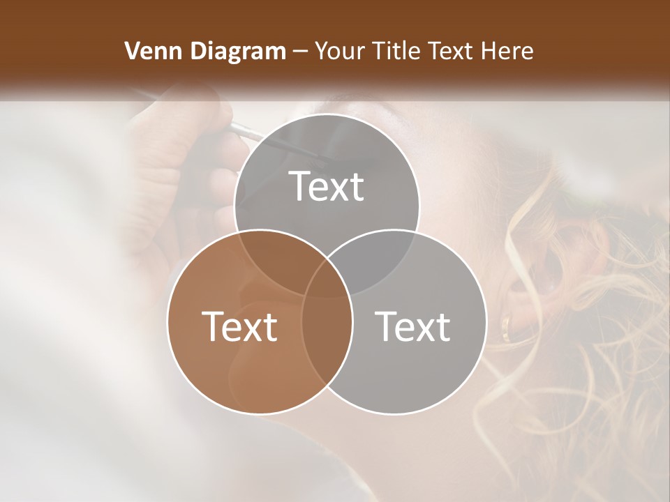 A Woman Getting Her Makeup Done By A Professional Makeup Artist PowerPoint Template