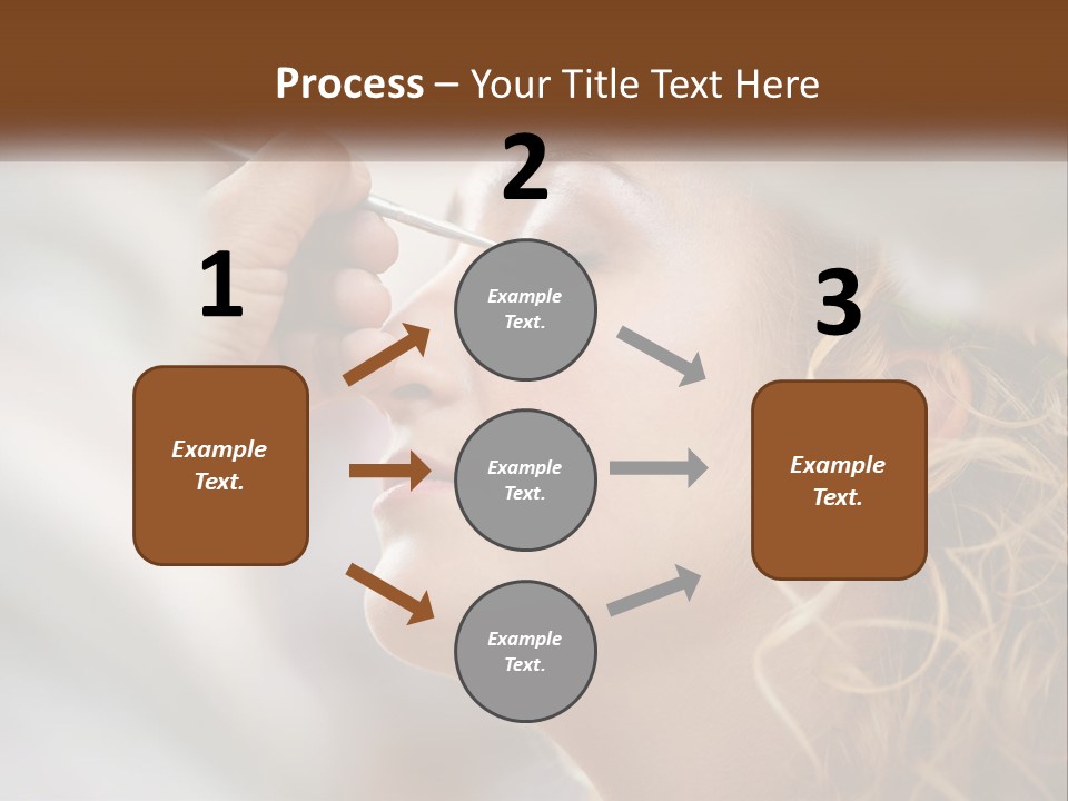 A Woman Getting Her Makeup Done By A Professional Makeup Artist PowerPoint Template
