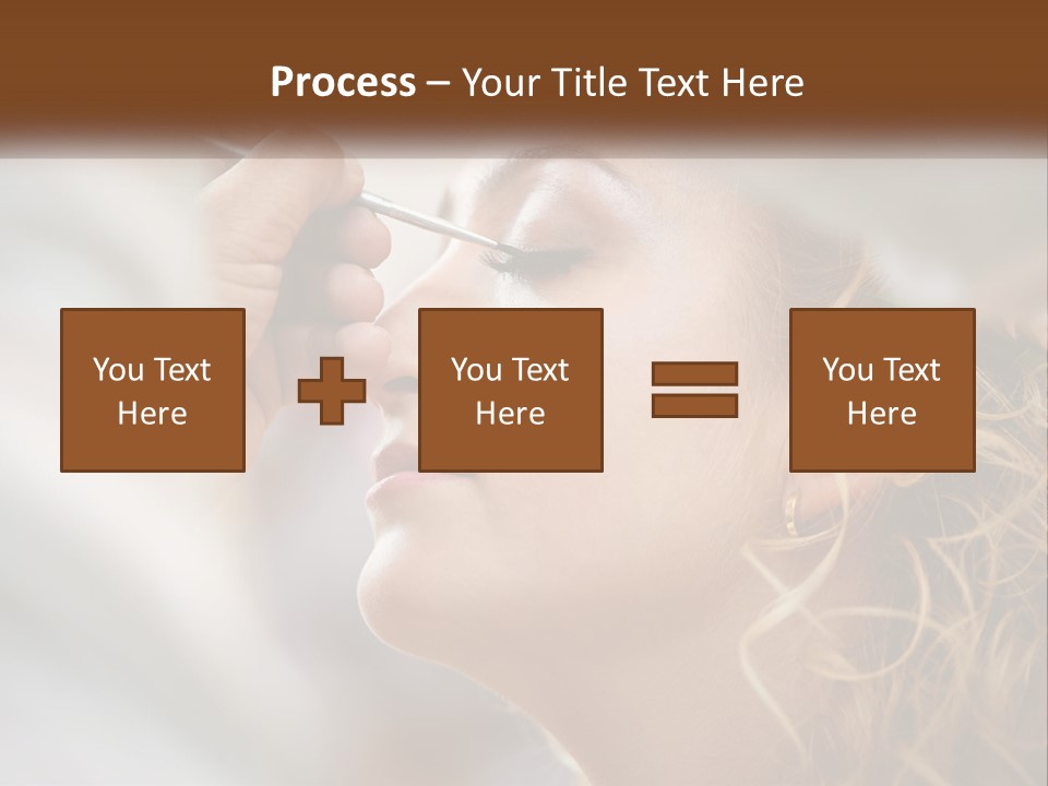A Woman Getting Her Makeup Done By A Professional Makeup Artist PowerPoint Template