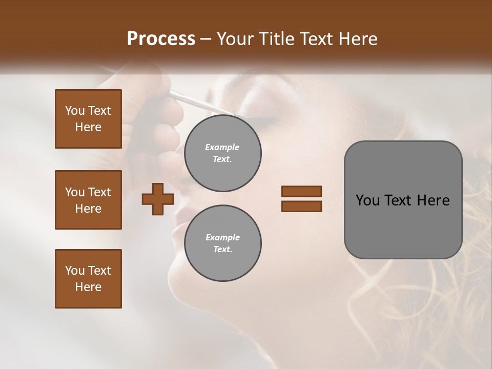 A Woman Getting Her Makeup Done By A Professional Makeup Artist PowerPoint Template