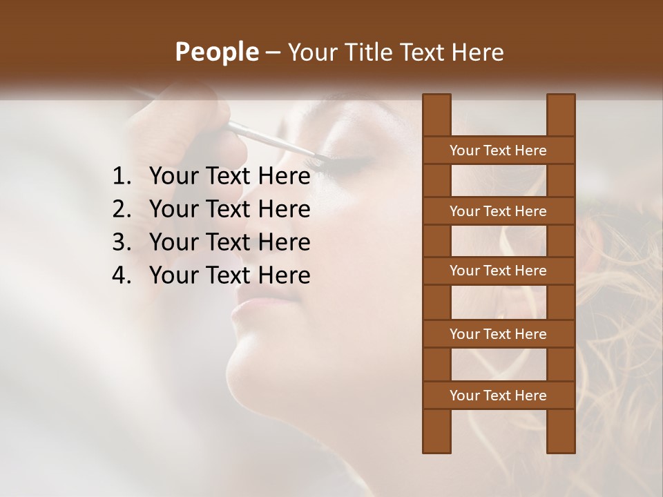 A Woman Getting Her Makeup Done By A Professional Makeup Artist PowerPoint Template