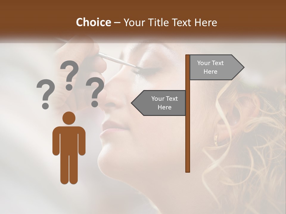 A Woman Getting Her Makeup Done By A Professional Makeup Artist PowerPoint Template