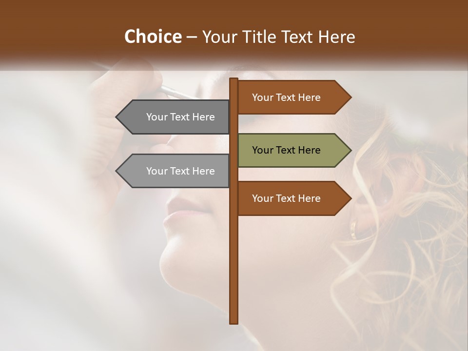 A Woman Getting Her Makeup Done By A Professional Makeup Artist PowerPoint Template