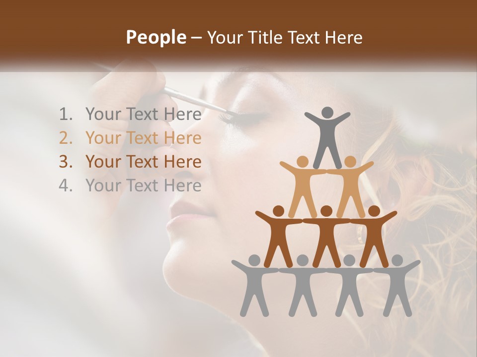 A Woman Getting Her Makeup Done By A Professional Makeup Artist PowerPoint Template