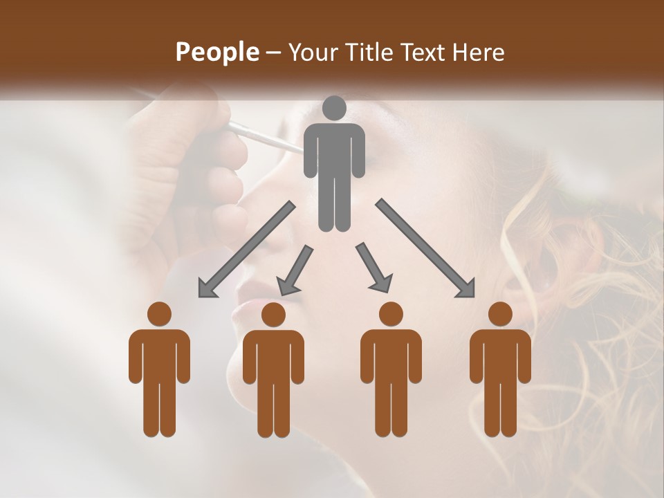 A Woman Getting Her Makeup Done By A Professional Makeup Artist PowerPoint Template