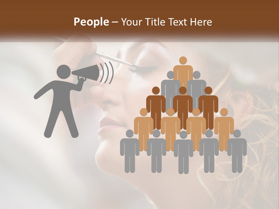 A Woman Getting Her Makeup Done By A Professional Makeup Artist PowerPoint Template