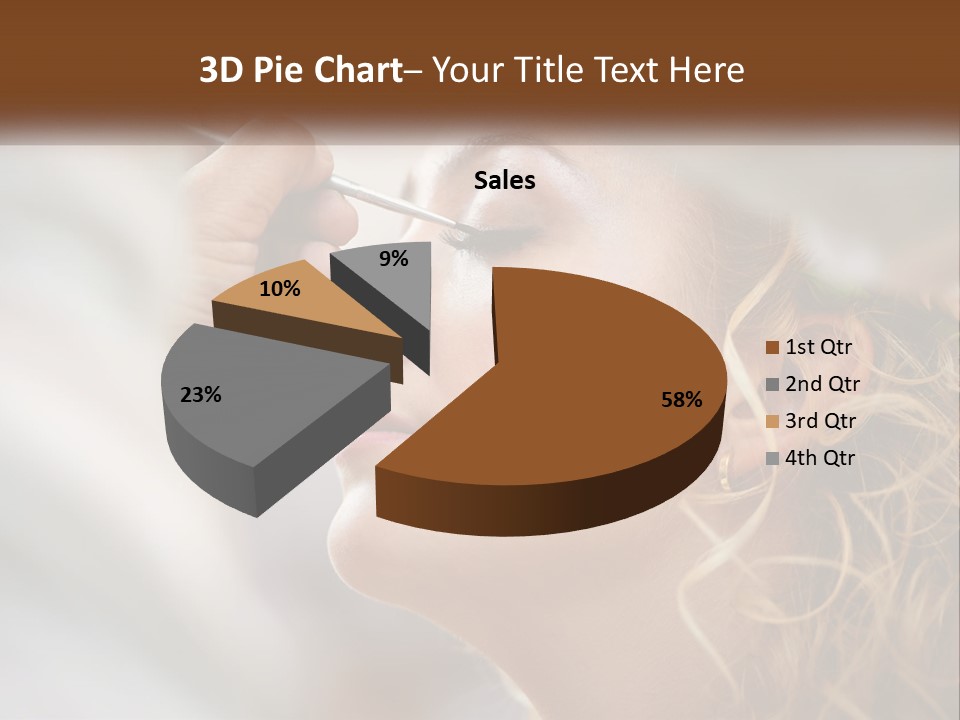 A Woman Getting Her Makeup Done By A Professional Makeup Artist PowerPoint Template
