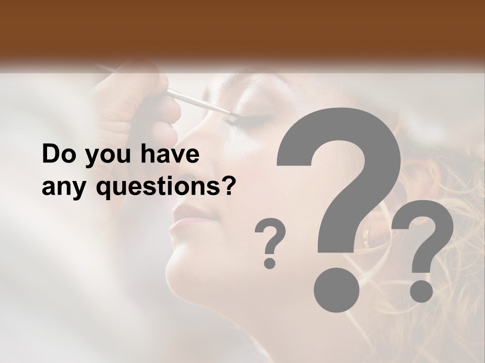 A Woman Getting Her Makeup Done By A Professional Makeup Artist PowerPoint Template