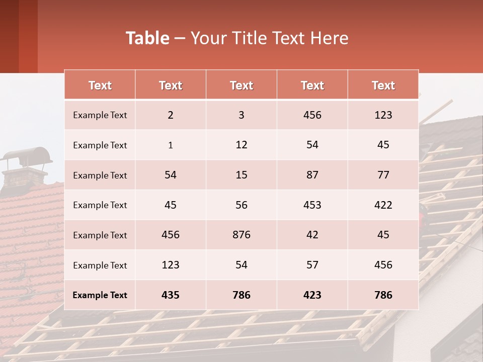 Two Men Working On The Roof Of A House PowerPoint Template