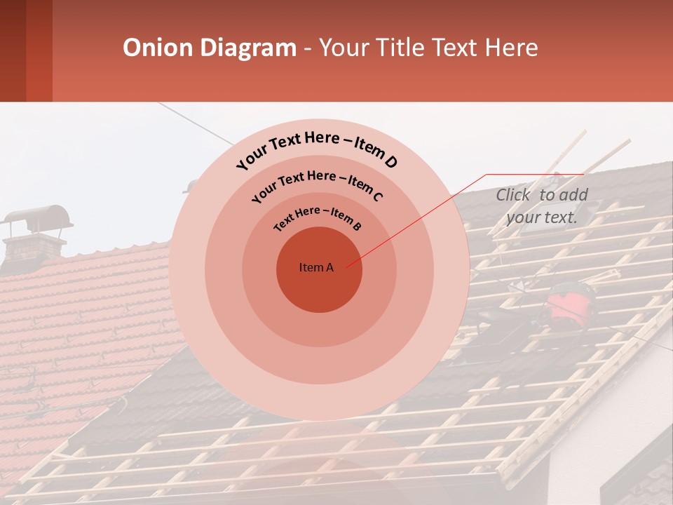 Two Men Working On The Roof Of A House PowerPoint Template