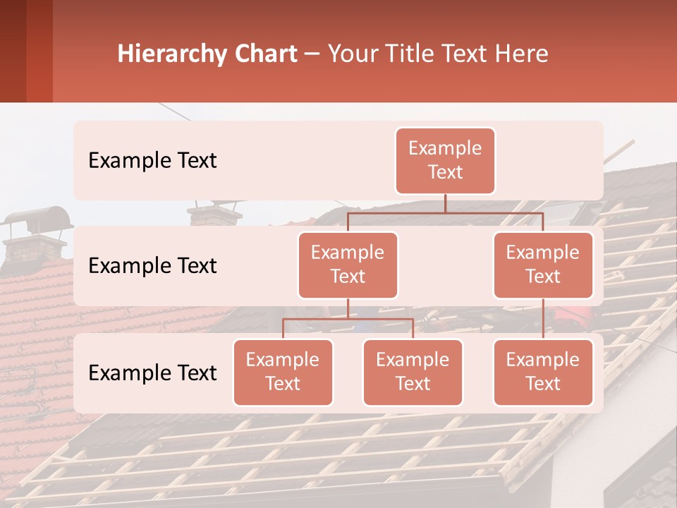 Two Men Working On The Roof Of A House PowerPoint Template