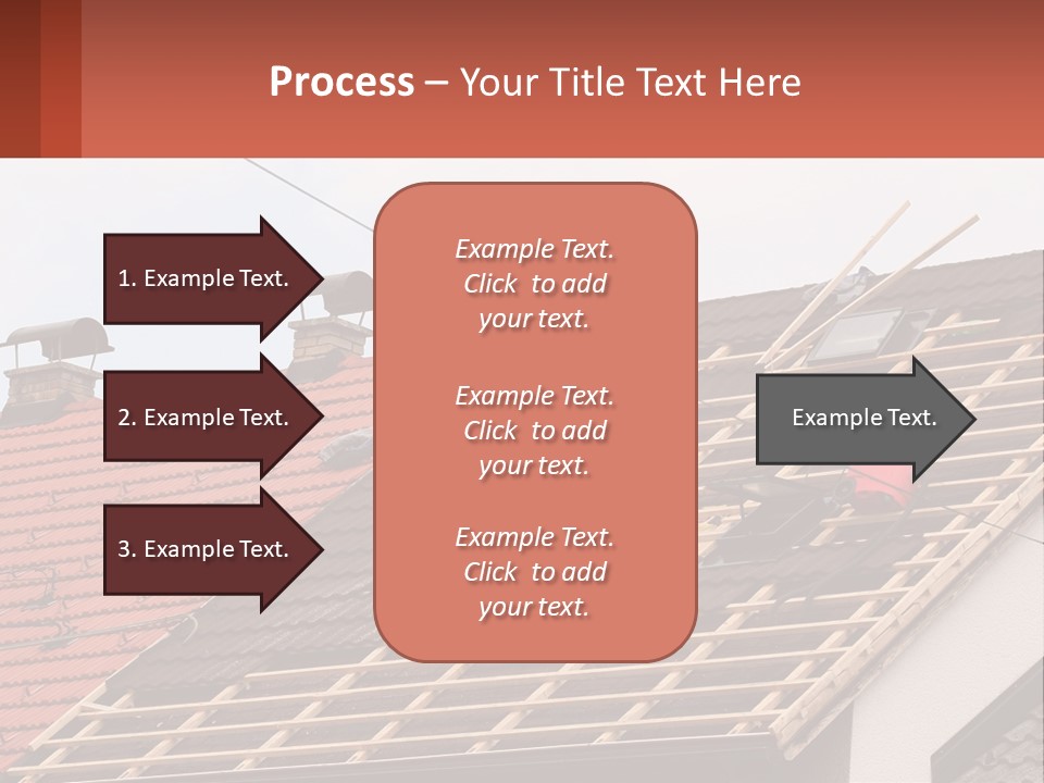 Two Men Working On The Roof Of A House PowerPoint Template