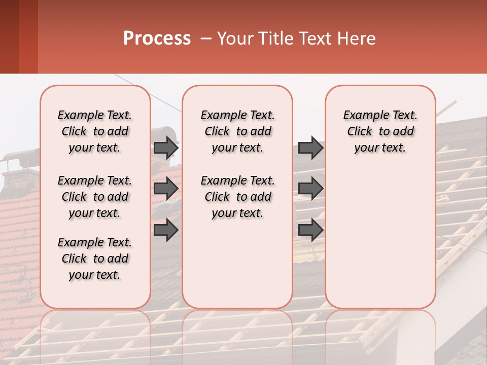 Two Men Working On The Roof Of A House PowerPoint Template