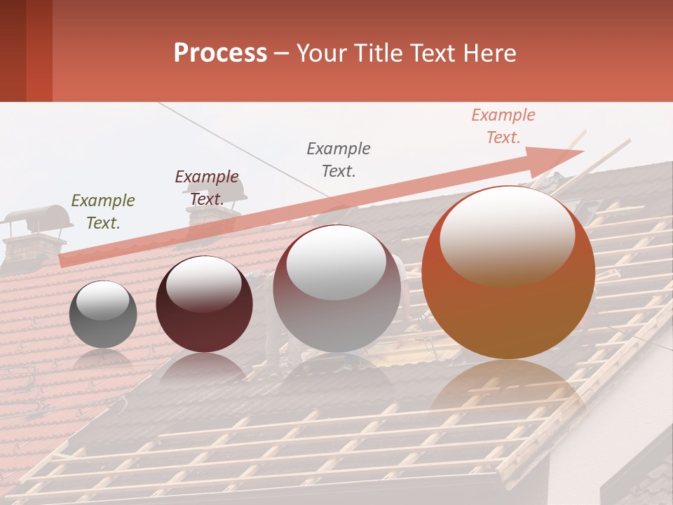 Two Men Working On The Roof Of A House PowerPoint Template