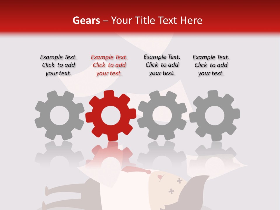 A Man Is Laying Down On A Pile Of Papers PowerPoint Template