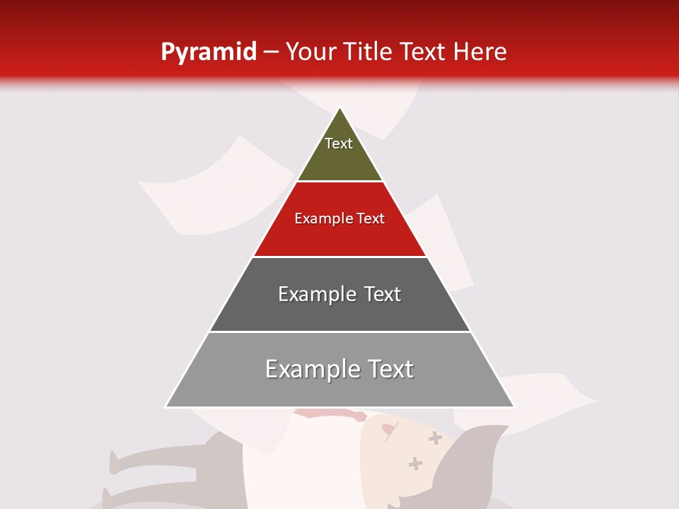A Man Is Laying Down On A Pile Of Papers PowerPoint Template