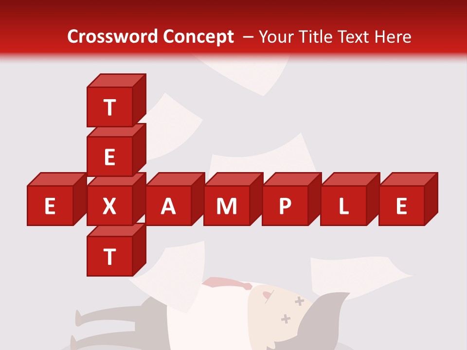 A Man Is Laying Down On A Pile Of Papers PowerPoint Template