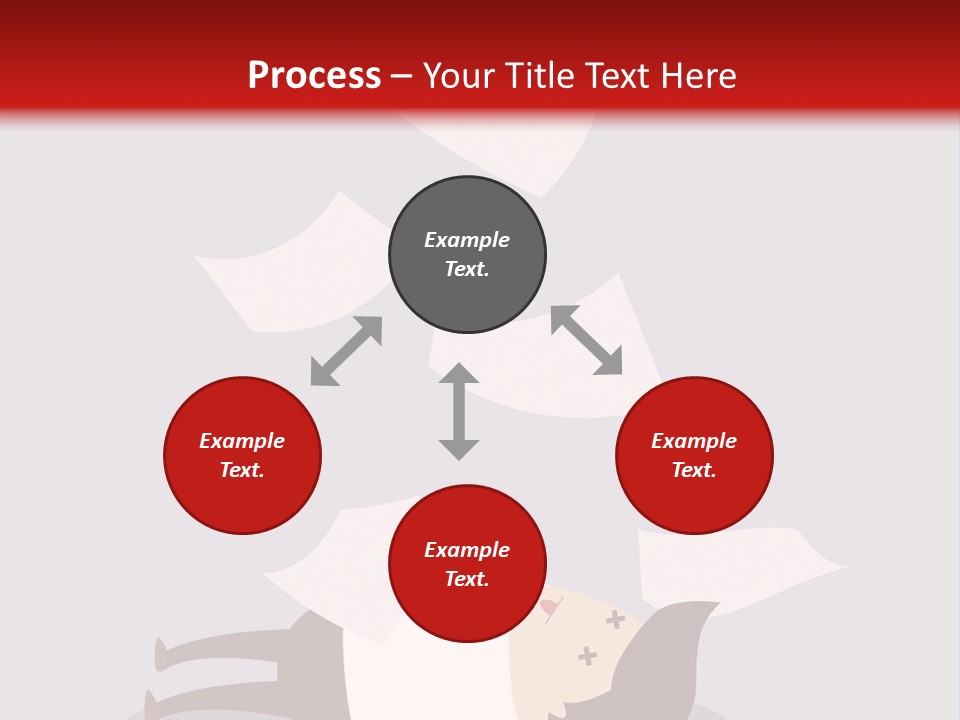 A Man Is Laying Down On A Pile Of Papers PowerPoint Template