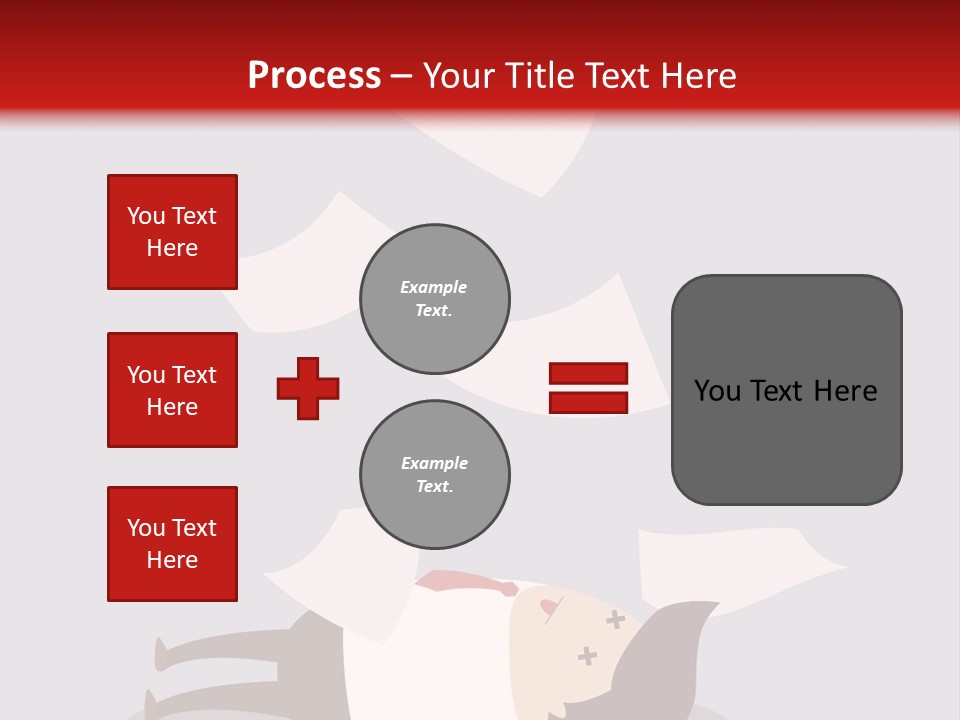 A Man Is Laying Down On A Pile Of Papers PowerPoint Template