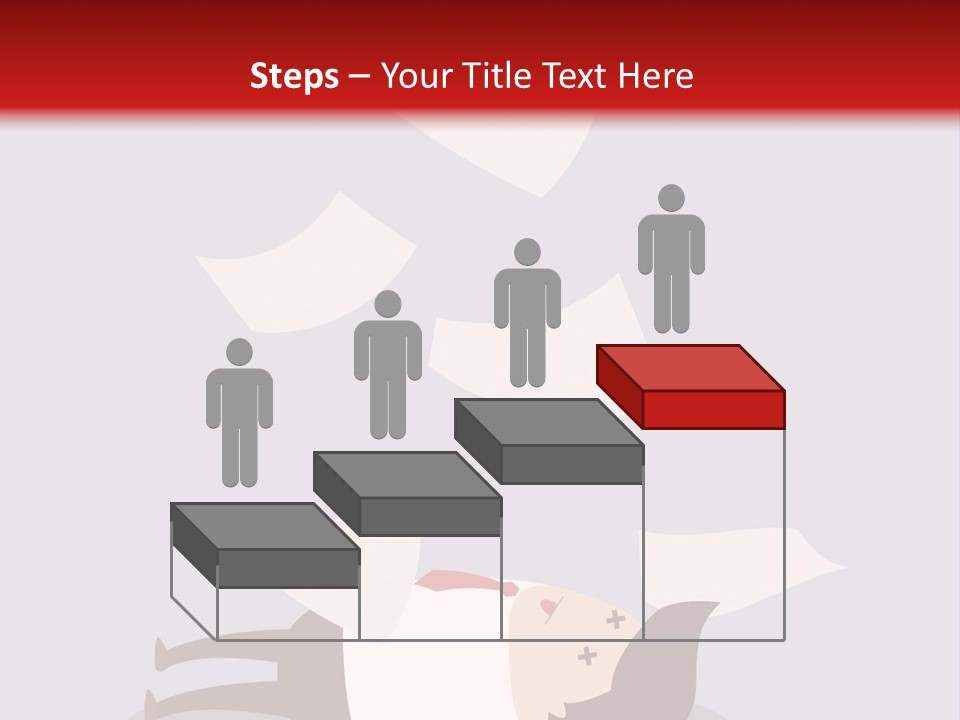 A Man Is Laying Down On A Pile Of Papers PowerPoint Template