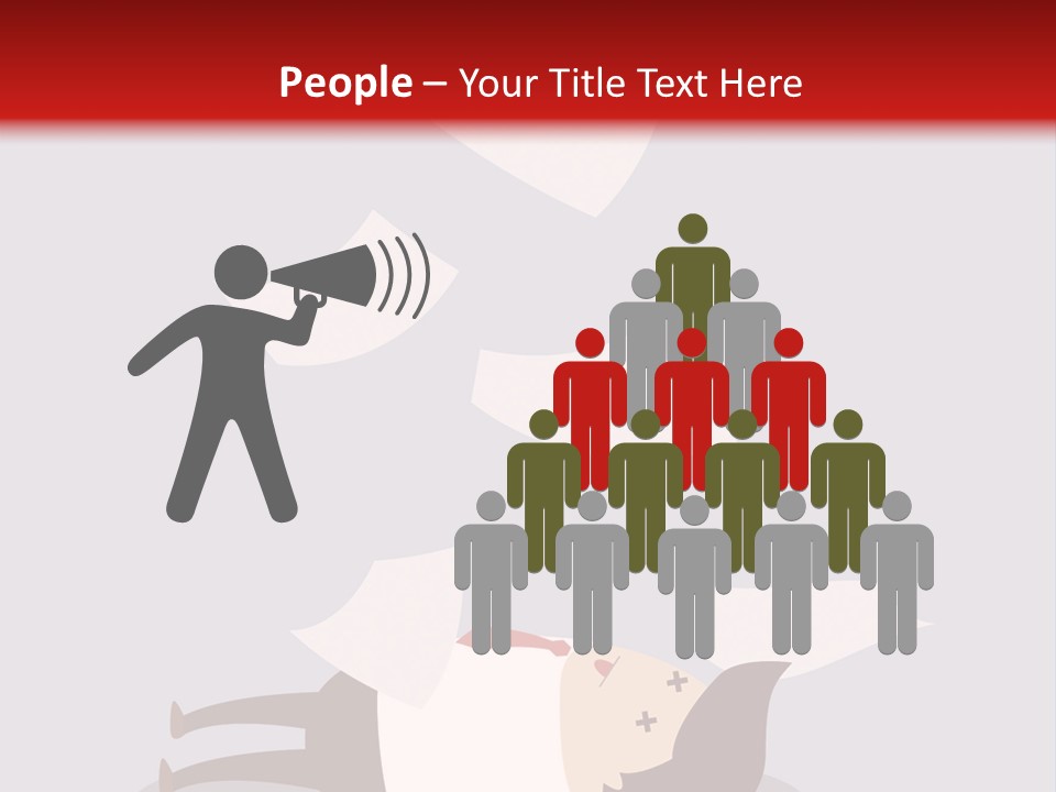 A Man Is Laying Down On A Pile Of Papers PowerPoint Template