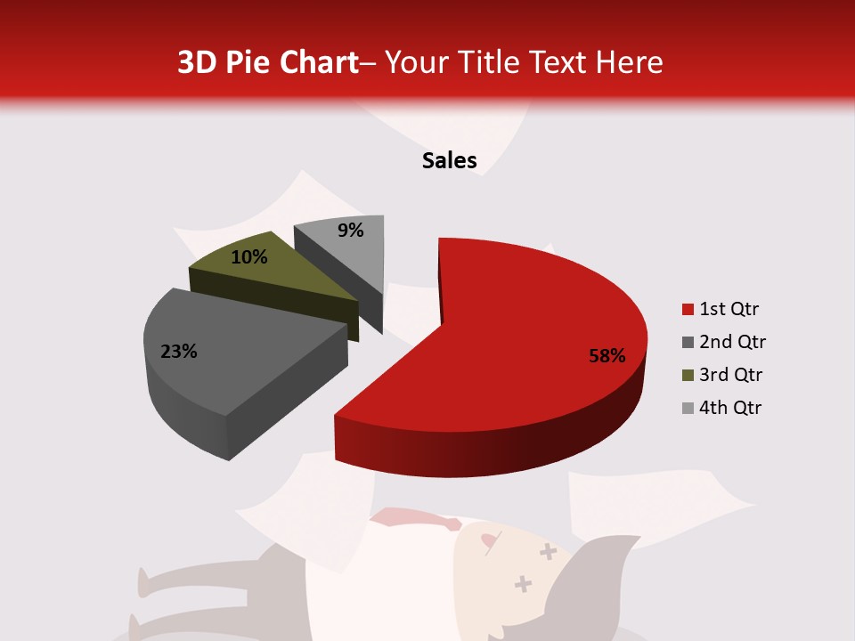 A Man Is Laying Down On A Pile Of Papers PowerPoint Template