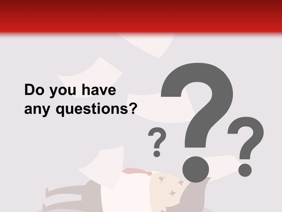 A Man Is Laying Down On A Pile Of Papers PowerPoint Template