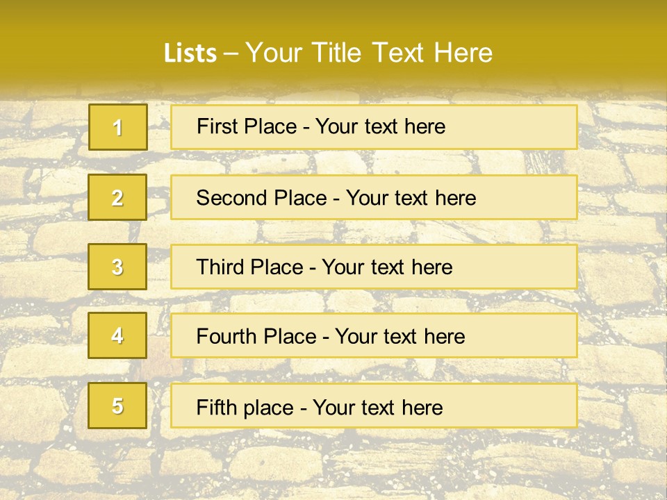 A Cobblestone Road With A Yellow Sign That Says Name Of Presentation Company Name PowerPoint Template