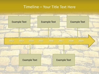A Cobblestone Road With A Yellow Sign That Says Name Of Presentation Company Name PowerPoint Template