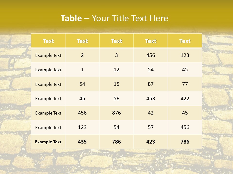 A Cobblestone Road With A Yellow Sign That Says Name Of Presentation Company Name PowerPoint Template