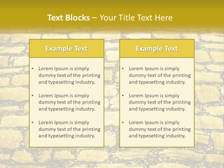 A Cobblestone Road With A Yellow Sign That Says Name Of Presentation Company Name PowerPoint Template
