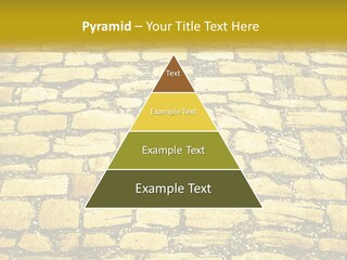 A Cobblestone Road With A Yellow Sign That Says Name Of Presentation Company Name PowerPoint Template