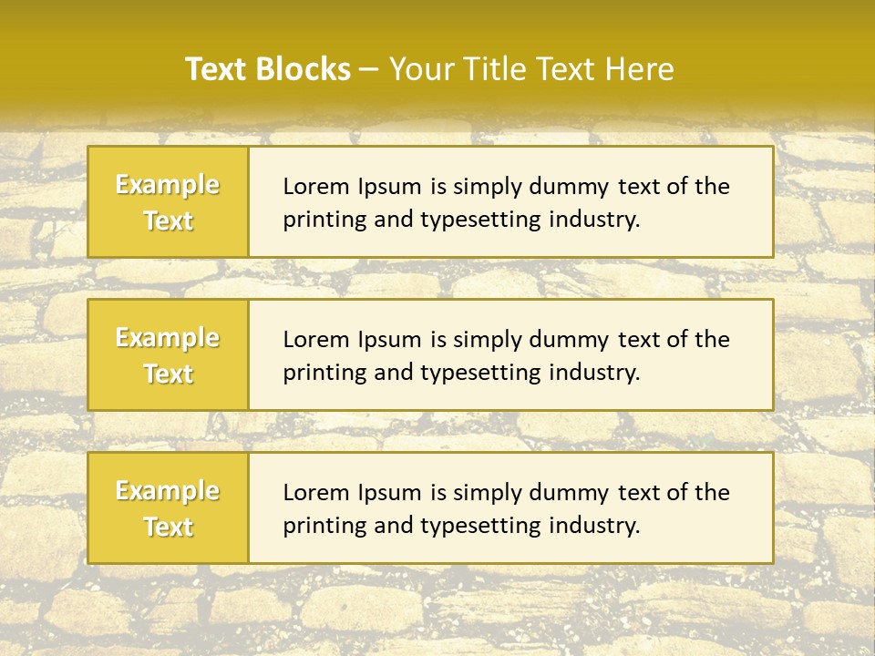 A Cobblestone Road With A Yellow Sign That Says Name Of Presentation Company Name PowerPoint Template