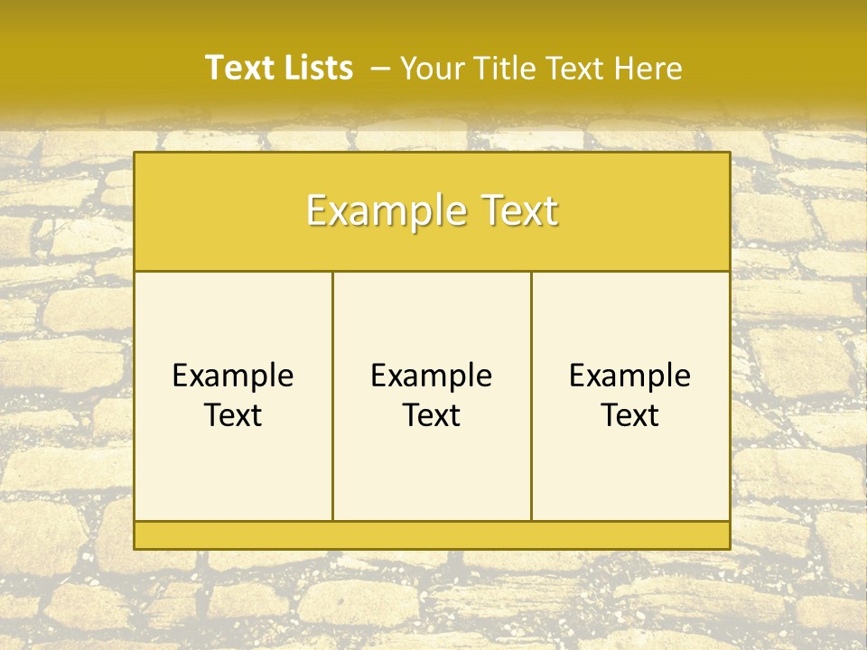 A Cobblestone Road With A Yellow Sign That Says Name Of Presentation Company Name PowerPoint Template