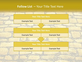 A Cobblestone Road With A Yellow Sign That Says Name Of Presentation Company Name PowerPoint Template