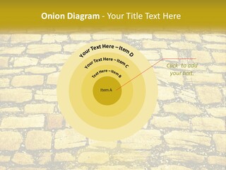 A Cobblestone Road With A Yellow Sign That Says Name Of Presentation Company Name PowerPoint Template