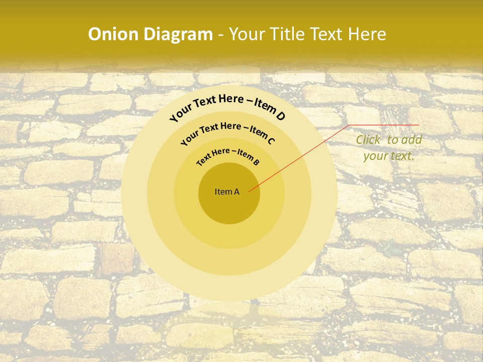 A Cobblestone Road With A Yellow Sign That Says Name Of Presentation Company Name PowerPoint Template