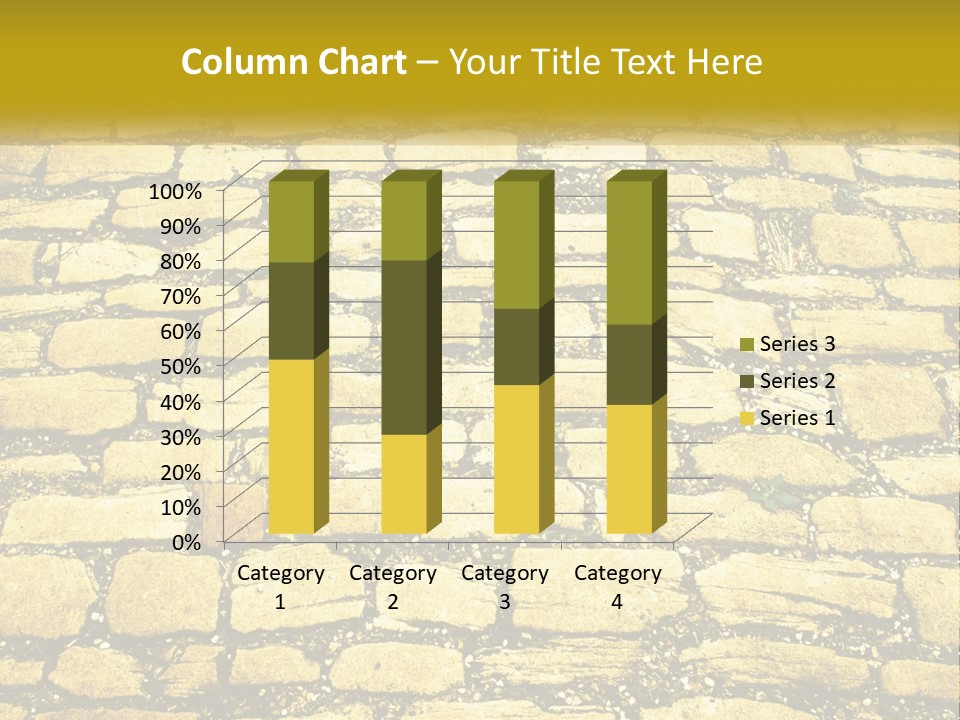 A Cobblestone Road With A Yellow Sign That Says Name Of Presentation Company Name PowerPoint Template