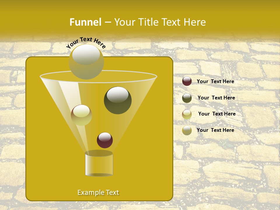 A Cobblestone Road With A Yellow Sign That Says Name Of Presentation Company Name PowerPoint Template