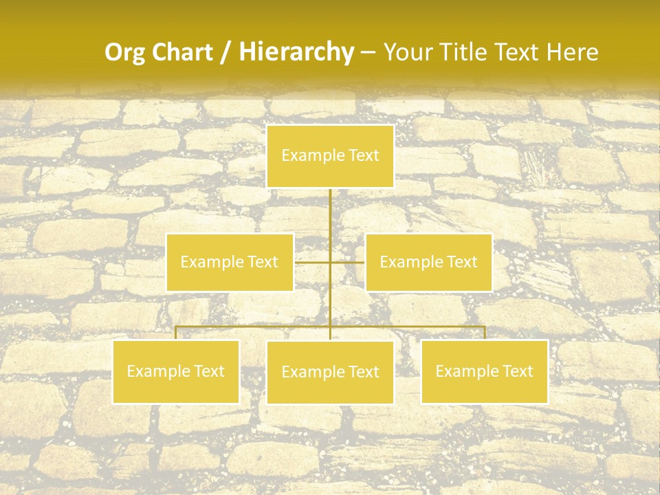 A Cobblestone Road With A Yellow Sign That Says Name Of Presentation Company Name PowerPoint Template