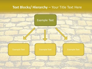 A Cobblestone Road With A Yellow Sign That Says Name Of Presentation Company Name PowerPoint Template