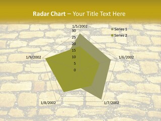 A Cobblestone Road With A Yellow Sign That Says Name Of Presentation Company Name PowerPoint Template