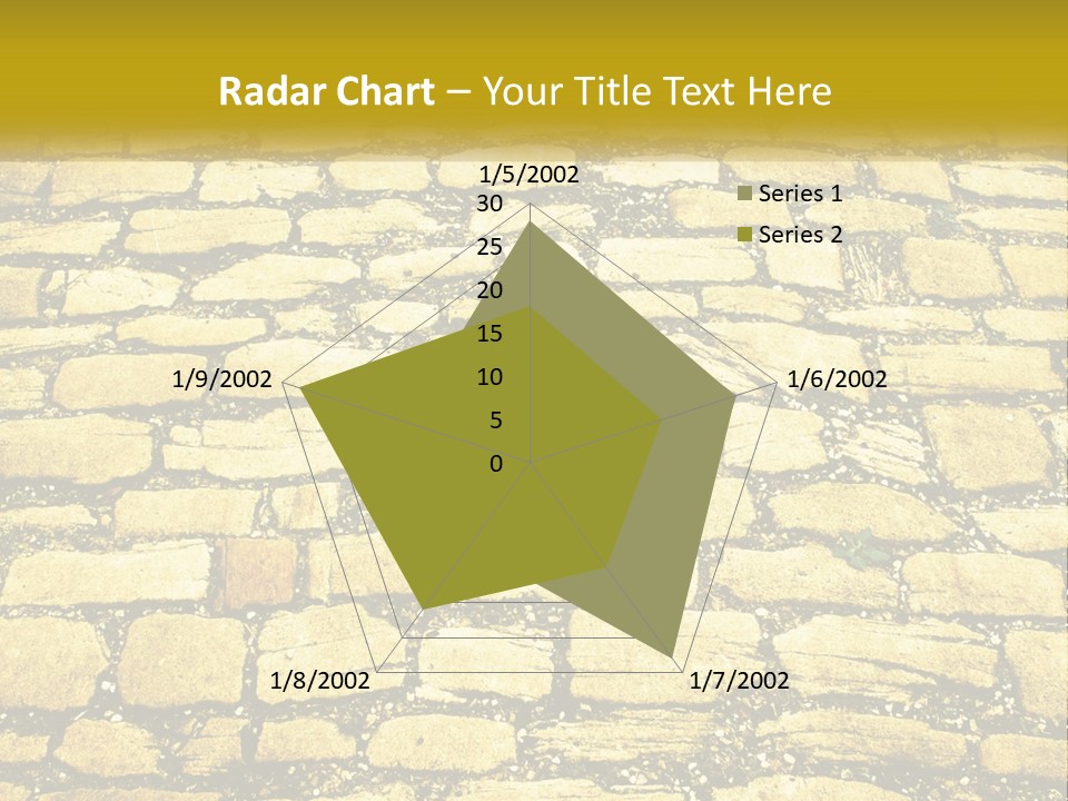A Cobblestone Road With A Yellow Sign That Says Name Of Presentation Company Name PowerPoint Template