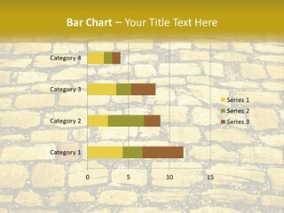 A Cobblestone Road With A Yellow Sign That Says Name Of Presentation Company Name PowerPoint Template