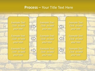 A Cobblestone Road With A Yellow Sign That Says Name Of Presentation Company Name PowerPoint Template