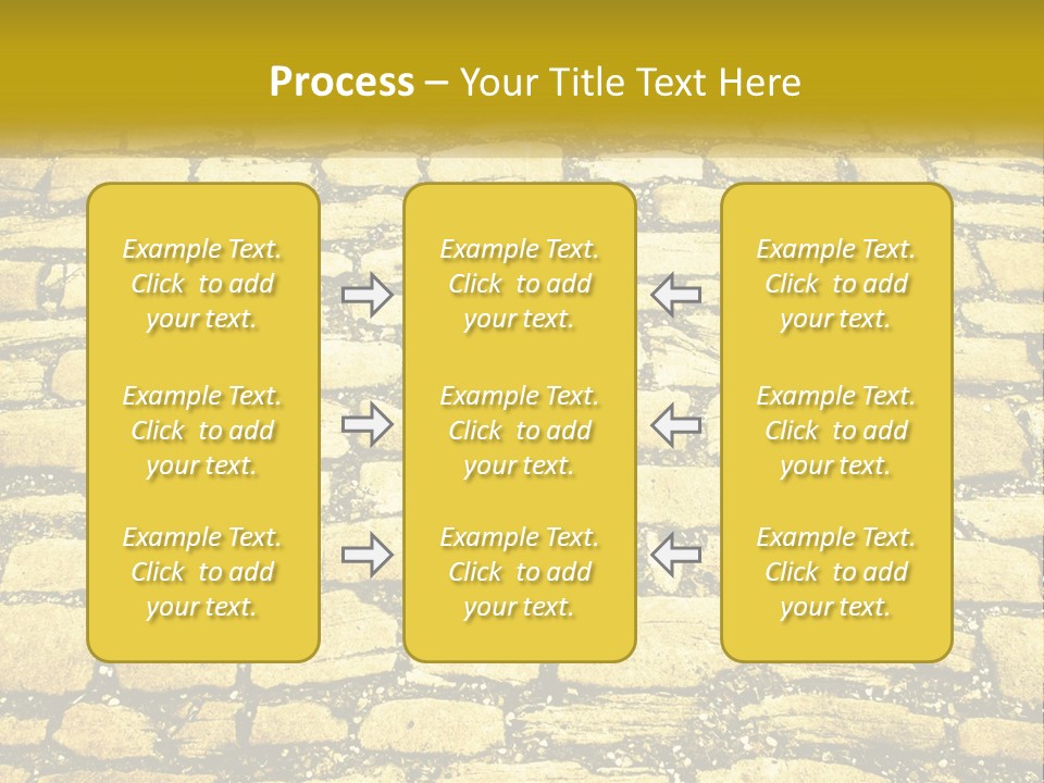 A Cobblestone Road With A Yellow Sign That Says Name Of Presentation Company Name PowerPoint Template