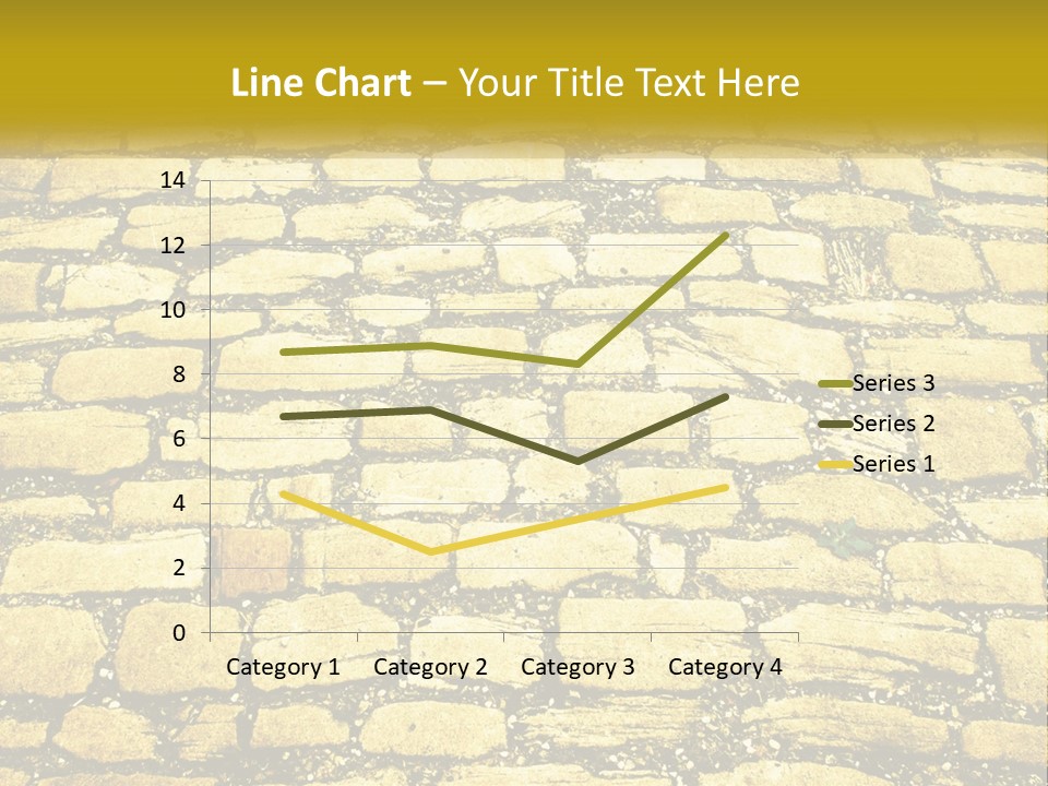 A Cobblestone Road With A Yellow Sign That Says Name Of Presentation Company Name PowerPoint Template