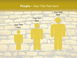 A Cobblestone Road With A Yellow Sign That Says Name Of Presentation Company Name PowerPoint Template
